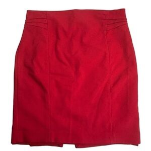 Express Women's Red Pencil Skirt Size 10 Knee Length Solid